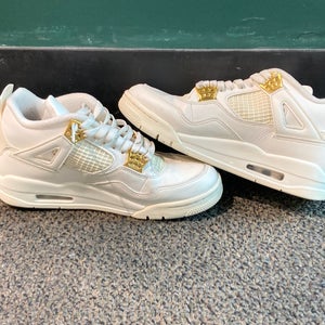 Used Air Jordan 4 Retro “Metallic Gold” Sneakers | Women's Size 8