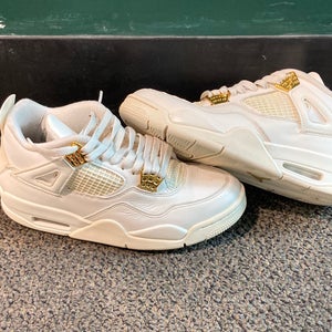 Air Jordan 4 Retro “Metallic Gold” Sneakers | Women's Size 8 | Men's Size 7