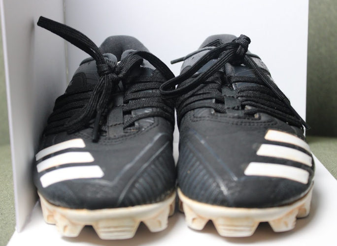 Black Unisex Size M 2.0 (W 3.0) Adidas Molded Cleats Cleats (Used)
