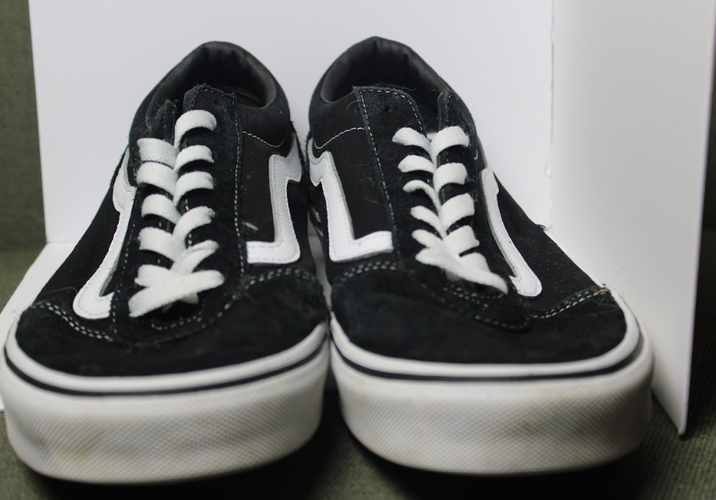 VANS Off The Wall Old Skool Skate Shoes Unisex M 11/W10 Black White Suede 500714