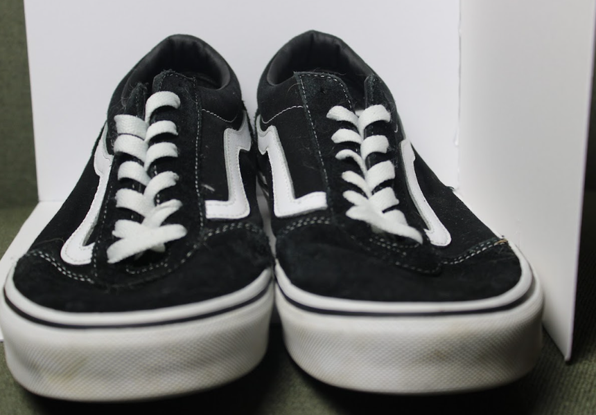 VANS Off The Wall Old Skool Skate Shoes Unisex M 11/W10 Black White Suede 500714
