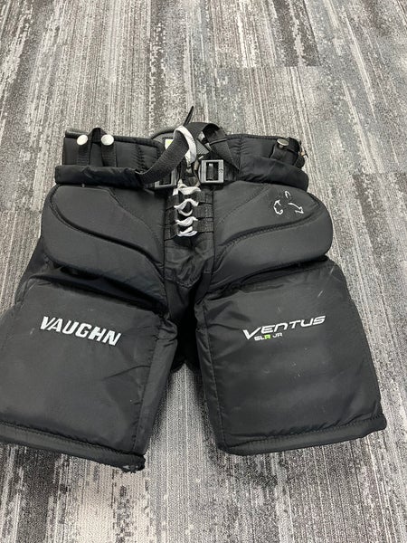 Black Junior Small Vaughn Ventus SLR Jr Hockey Goalie Pants (Used)