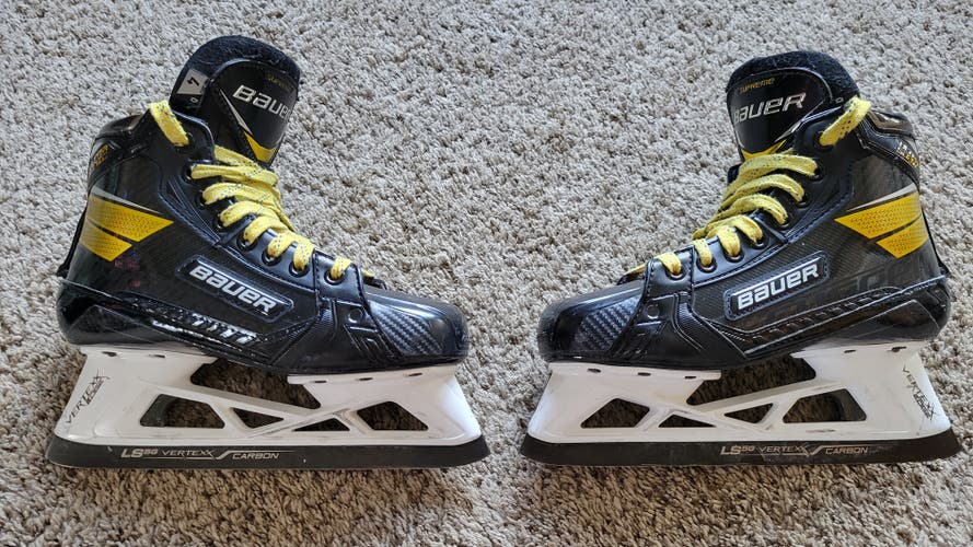 Bauer Supreme UltraSonic Hockey Goalie Skates Regular Width Size 4 (Used)