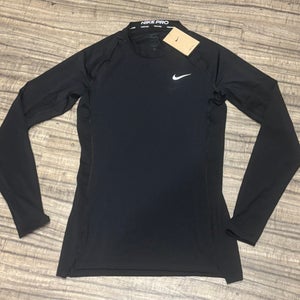 Nike Pro Dri Fit Long Sleeve Compression Shirt Adult Large Black New