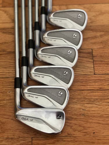 Men's TaylorMade P-7MC, P-770 Combo Right Handed 5-P +0.5" Iron Set Extra Stiff Flex (Used)