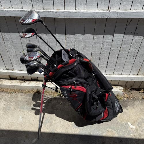 TaylorMade Burner Mens Right Handed Golf Club Complete Set With New Stand Bag