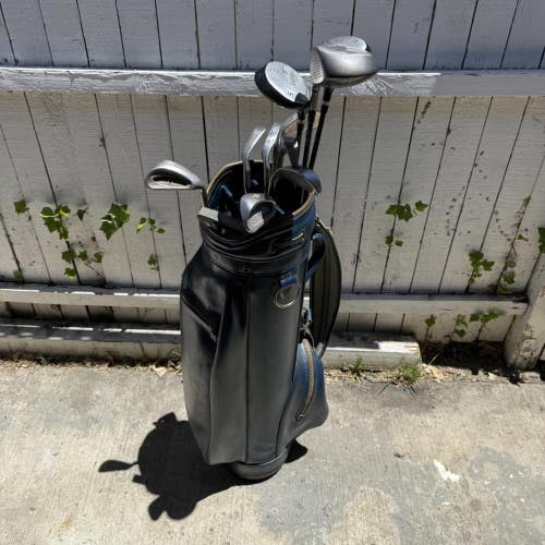 Ping Eye Mens Right Handed Golf Club Complete Set W/ Macgregor Full Leather Bag