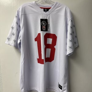 GC Genuine Collection Mens White 18 Will Howard Ohio State Jersey Shirt Sz XL