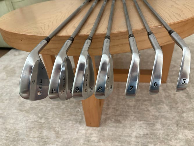Miura MB-001, Steelfiber i95 Shafts, Iron Set (6 Clubs) #6 - #9, PW, GW (Used)