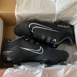 Black Women's Size M 8.0 (W 9.0) Nike Low Top Hyperdiamond 4 Pro Metal (New)