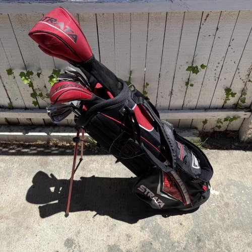 Callaway Strata Mens Right Handed Golf Club Complete Set With Stand Bag