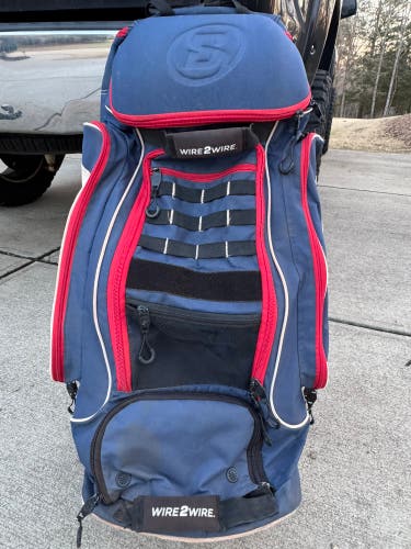 Blue/red Wire2Wire Wheeled Catcher's Bag (Used)