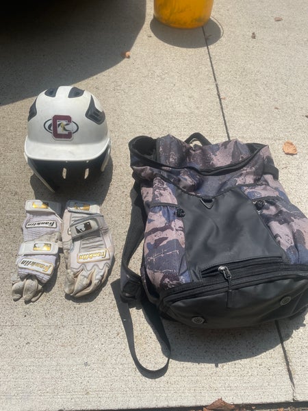 Baseball Helmet And Gloves