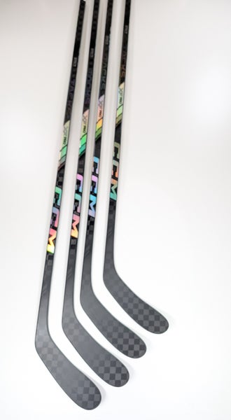 (4-Pack) New Senior LH CCM Jetspeed FT7 Pro wrapped as a Tacks XF Pro, 95 Flex, P28
