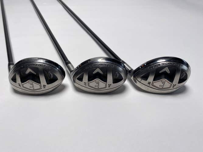 Callaway FT Hybrid 2008 Hybrid Set 2 3 4 18* 21* 24* Fujikura Fit On M Mens RH