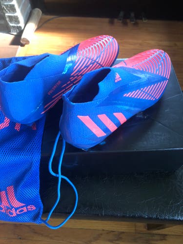 Blue Unisex Size M 7.5 (W 8.5) Adidas Predator Edge Molded Cleats Cleats (New)