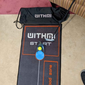 Golf Putting Matt With Putting Aid (blue-shown In Picture)