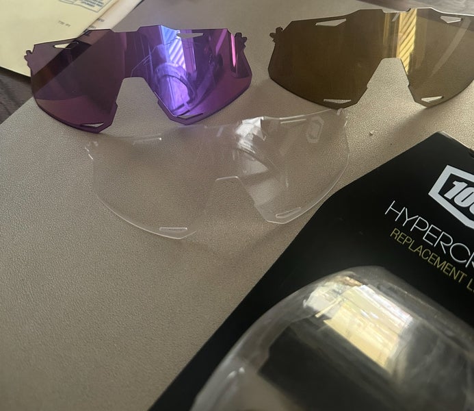 Purple 100% Sunglass Lenses For Hypercraft (4 Lenses) And Case