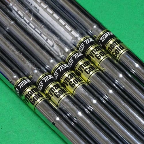 True Temper Dynamic Gold S300 .370 Stiff Flex Pulled Steel Iron Shafts SET OF 6