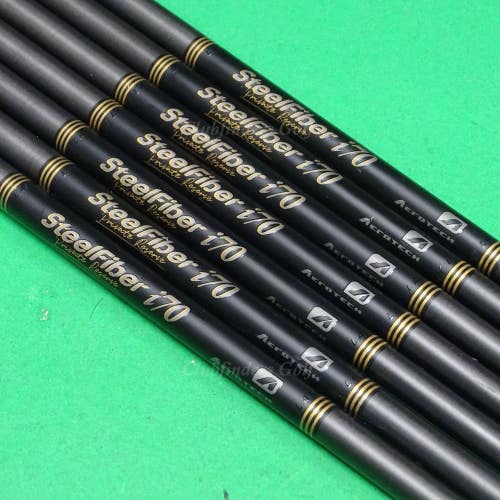 AeroTech SteelFiber i70 Black Private Reserve .370 Regular Iron Shafts SET OF 7