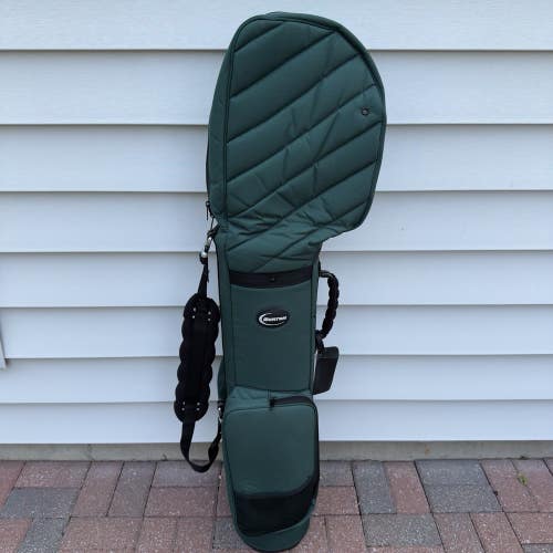 Burton Golf Bag Travel Hard Sided Soft Top Green Black 2 Way Dividers