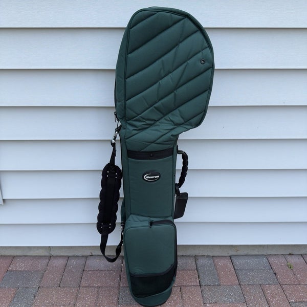 Burton Golf Bag Travel Hard Sided Soft Top Green Black 2 Way Dividers
