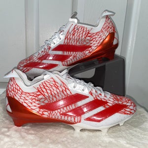Adidas Adizero Electric Orange/White Football Cleats IH8570 Size 10