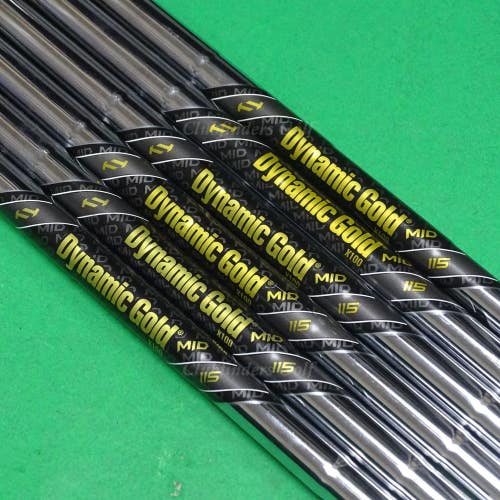 True Temper Dynamic Gold Mid 115 X100 .355 Extra Stiff Pulled Shafts SET OF 6