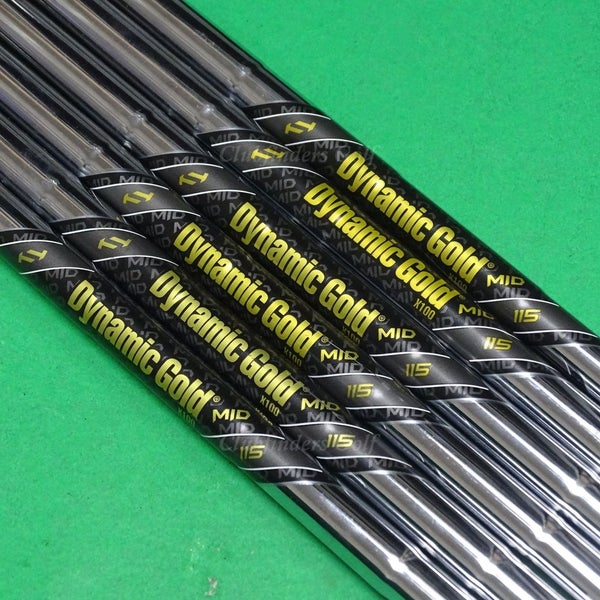 True Temper Dynamic Gold Mid 115 X100 .355 Extra Stiff Pulled Shafts SET OF 6