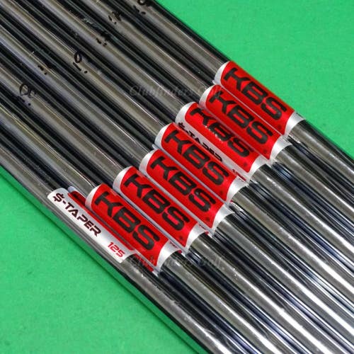 KBS $-Taper 125 .355 Stiff Plus Flex Pulled Steel Iron Shafts SET OF 8