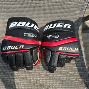 Used Bauer Supreme 5000 Hockey Gloves – Senior Size 14” (Red/Black)