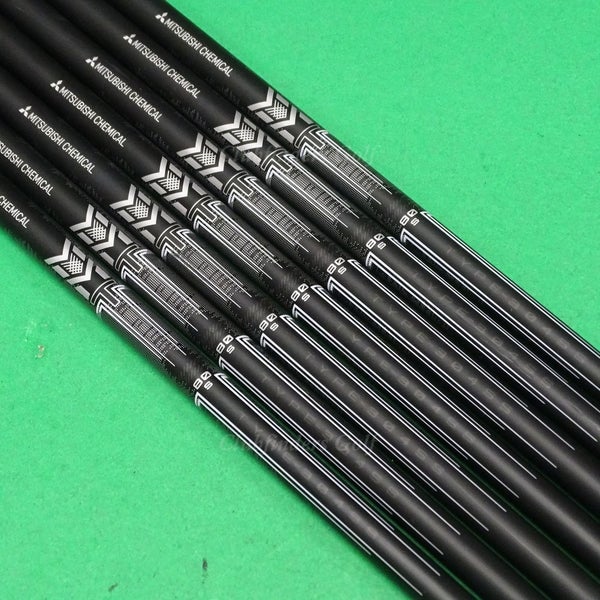 Mitsubishi Chemical MMT 80S .370 Stiff Flex Pulled Graphite Iron Shafts SET OF 7