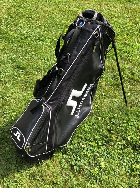 J Lindeberg Golf Black 8 Way Stand Bag