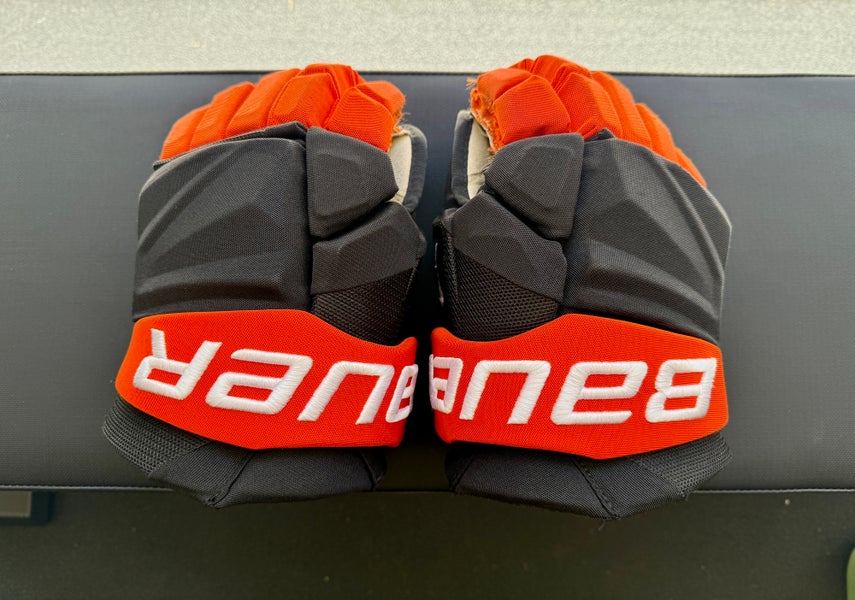 Pro Stock Anaheim Ducks Bauer Vapor HyperLite Gloves 13"