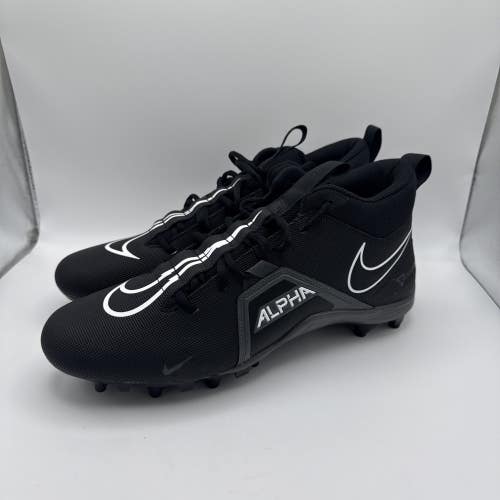 Nike Alpha Menace Varsity 3 Men's 12 Football Cleats Black/Grey/White CV0586-010