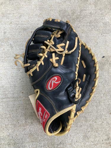 Black Rawlings Gold Glove Elite RH First Base Baseball Glove 13" (Used)