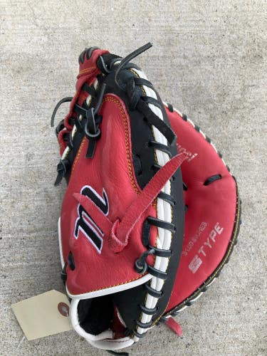 Red Marucci Caddo RH Catcher's Baseball Glove 31" (Used)