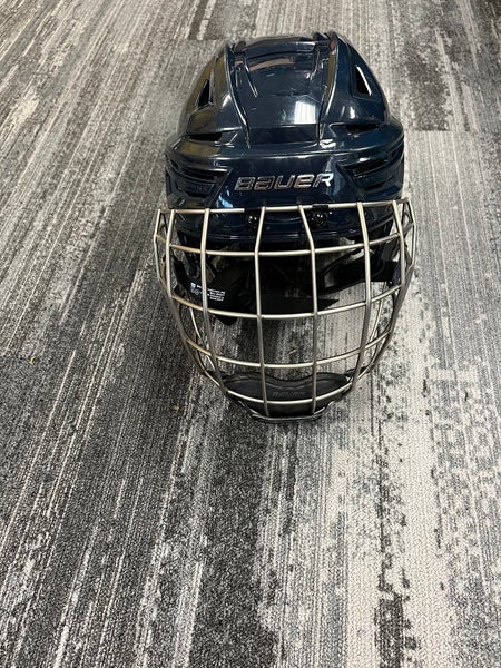 Blue Medium Bauer Re-Akt 150 Helmet (Used)