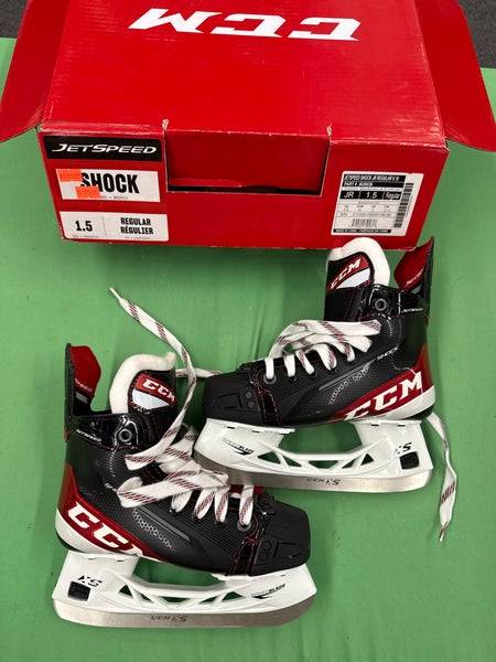 Junior CCM JetSpeed Shock (SMU) Hockey Skates (Regular) Size 1.5 (New)