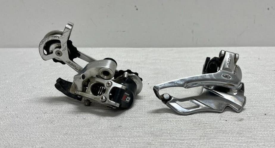 SRAM XO High-End 9-Speed Rear Derailleur & Shimano Doere XT M761A Front GREAT