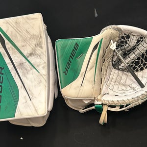 NHL Scott Wedgewood Dallas Stars Bauer Hyperlite 2 Hockey Goalie Gloves Set PRO STOCK