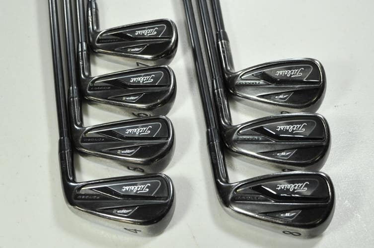 Titleist 718 AP2 Black 4-PW Iron Set Stiff Flex Right AMT S300 Steel # 200472