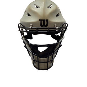 Used Wilson CATCHERS HELMET Catchers Helmet w/Mask Grey SM 11479-S000400411