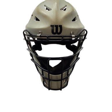 Used Wilson CATCHERS HELMET Catchers Helmet w/Mask Grey SM 11479-S000400411