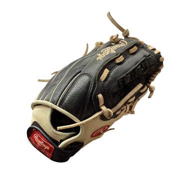 Used Rawlings SHUT OUT BB/SB Glove RH Throw Black And White 11 1/2" 11479-S000400407