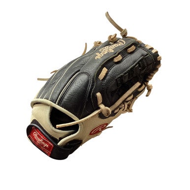 Used Rawlings SHUT OUT BB/SB Glove RH Throw Black And White 11 1/2" 11479-S000400407