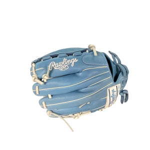 Used Rawlings R9 SERIES RH Throw Fastpitch Gloves Carolina Blue 12" 11479-S000400378