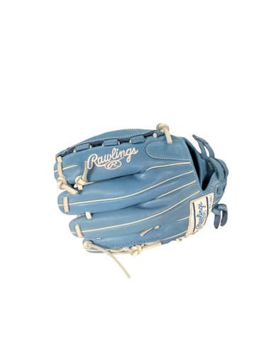 Used Rawlings R9 SERIES RH Throw Fastpitch Gloves Carolina Blue 12" 11479-S000400378