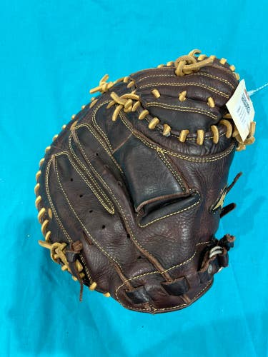 Brown Mizuno Franchise RH Catcher's Baseball Glove 33.5" (Used)