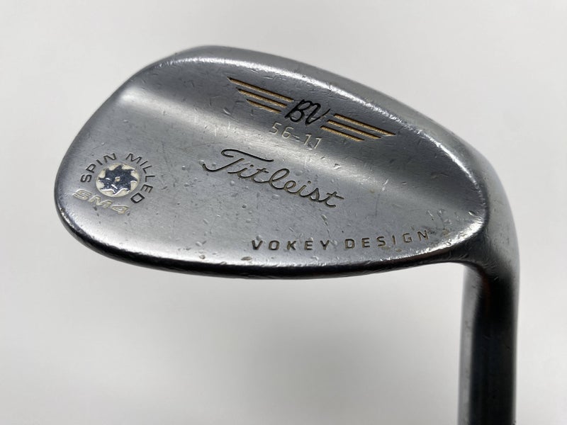 Titleist Vokey Spin Milled SM4 Chrome 56* 11 Bounce Wedge Steel Mens RH